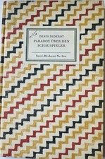Insel-Bücherei Nr. 820 EA Denis Diderot,Das Paradox über den Schauspieler 1964