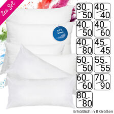 2er-Set WASCHBAR Federkissen Kissenfüllung Deko Couch 40x40 50x50 60x60 80x80