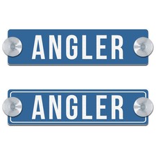 Angler graviertes schild mit - angler,