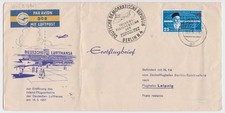 DDR Luftpost-Erstflug-Brief  Berlin-Leipzig 16.6.1957 DEUTSCHE LUFTHANSA EF 573