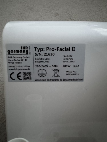 Shr aquafacial gerät pro - shr,