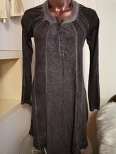 CREAM Kleid Seide GRAU Tüll