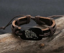 Wolfskopf - PU-Leder Armband Hip-Hop Punk Schmuck