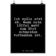 Poster Ich spüle erst ab,...  - Geschenk Singlehaushalt e eigene Wohnung