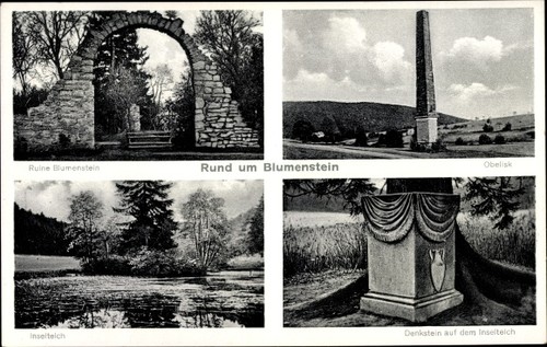 Wildeck hessen ruine - ak,