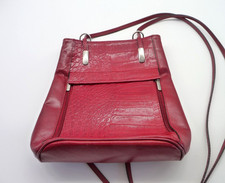Echtleder Damenhandtasche rot