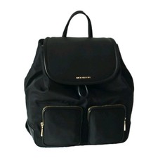 MICHAEL KORS TASCHE  LG BACKPACK RUCKSACK  CARA SCHWARZ GOLD NYLON NEU