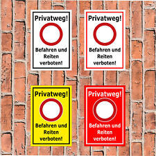 Schild Privatweg Befahren und