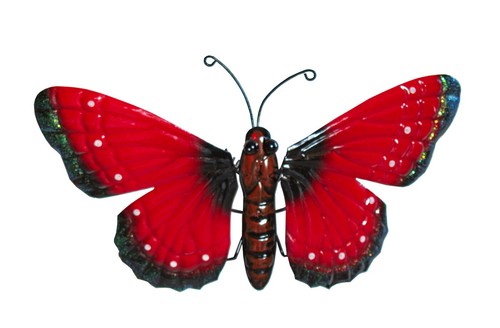 Schmetterling metall wandbild - schmetterling,