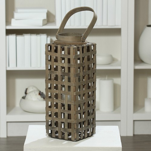 Rattan laterne aus holz mit - laterne,