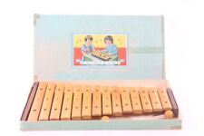 altes Xylophon in OVP Holz Spielzeug Glockenspiel Vintage Musikinstrument