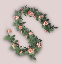 Clayre & Eef Künstliche Rosengirlande Textilblüten Rosen Blumen Blüten 150cm