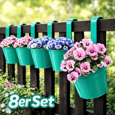 8 Hängetöpfe Türkis