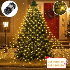 Christbaumbeleuchtung mit Ring LED Baummantel Weihnachtsbaum Lichterkette Timer