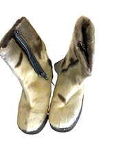 W!   Eskimod Gr. 4 1/2  Stiefel echt Seehundfell Lammfellfutter warm