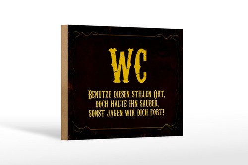 Holzschild benutze diesen - wc,
