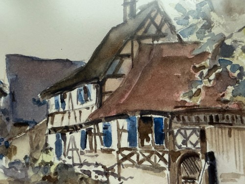 Aquarell fachwerkhaus - aquarell,