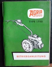 Agria Einachser 1700 Betriebsanleitung