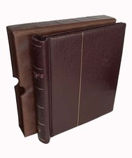 Leuchtturm Klemmbinder braun mit LEDER-Einband + Kunstsoff-Schuber [256]