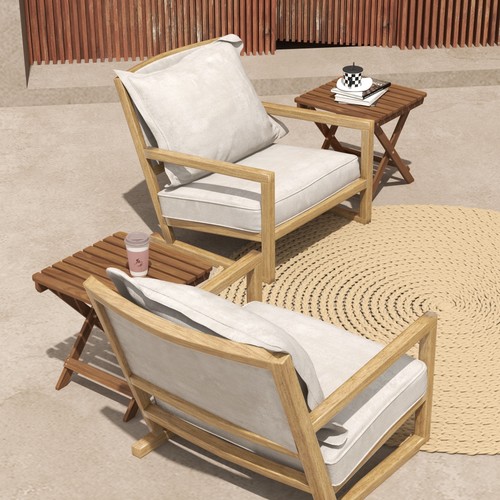 Outsunny beistelltisch 2er set - beistelltisch, 2er-set