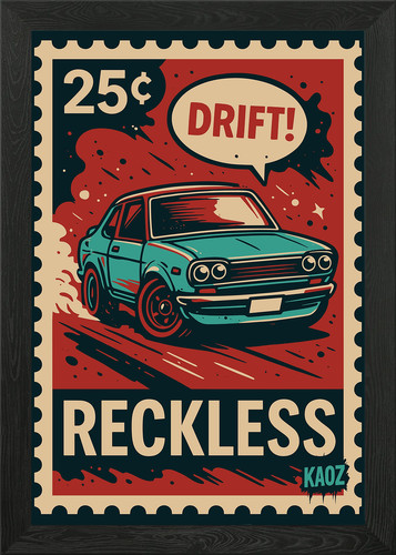 Reckless drift auto stempel - auto,