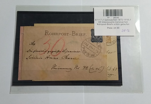 Ganzsachen rohrpost briefe - rohrpost,