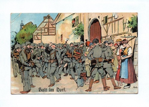 Feldpostkarte 1914 halt - feldpostkarte,