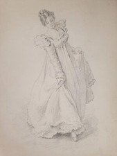 Alte Zeichnung, Bleistift auf