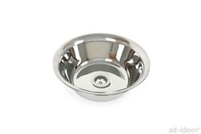 1 1/2" Edelstahl Spüle Rundspüle  Ø 32 cm Waschbecken Spülbecken inkl. Ablauf