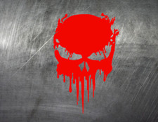 Skull Aufkleber Auto Style Sticker Tuning Racing JDM Schocker NEON Rot 