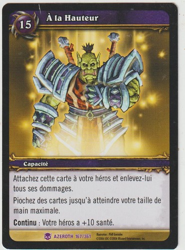 High card azeroth 167 361 - card, 167/361