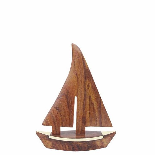 Segelboot holz messing - holz,