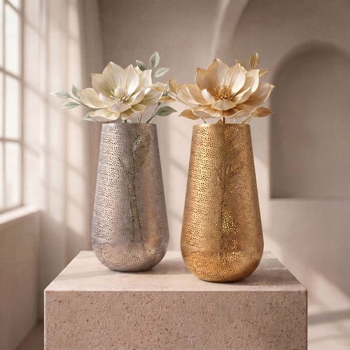 Vase 47cm metall blumenvase - metall,