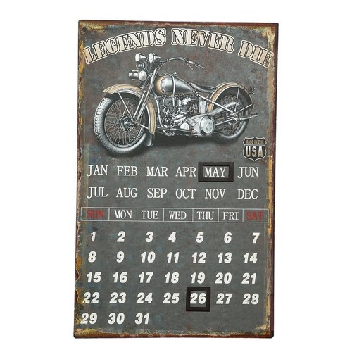 Metallbild kalender biker - metallbild,