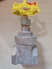 Rot Gelb Muffen Absperrschieber 1 1/4" IG x IG Rotguss PN 20 Absperrventil DN32