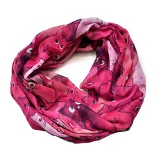 LoopSchal Seide Seidentuch Halstuch Tuch Schlauchschal Damen Farbverlauf Blumen 