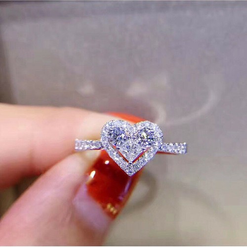 Karat herzform diamant halo - 1,