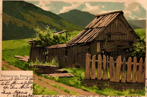 Pfingsten hütte landschaft - pfingsten,,