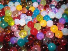 GLASPERLEN MIX  Glasperlen Kugeln  8 mm  80 Stück  bunte Mischung