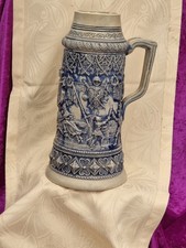 Imposanter & dekorativer Bierkrug Steinzeug Westerwald Motiv Ritter Limitiert