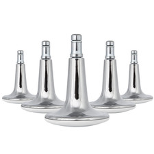 hjh OFFICE Bodengleiter Standfüße Stuhlgleiter Chrom 11mm 65mm 5er Pack