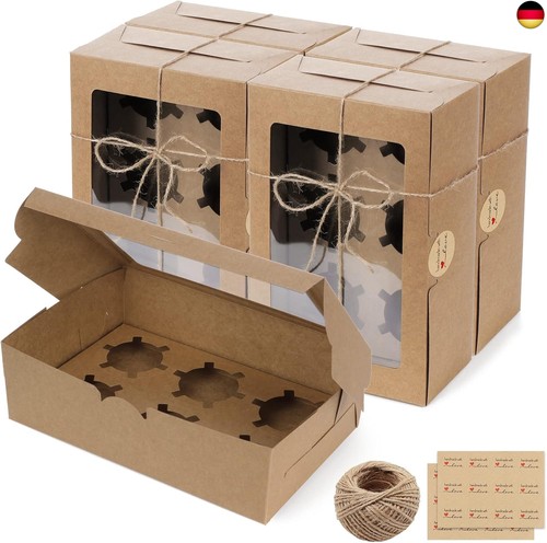 Stück cupcake box - 6er, mit