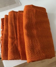 2 lange Vorhänge orange