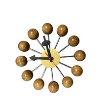 Handgefertigte Kugel 12" Holz Vitra George Nelson Kugel Wanduhr - Mid...