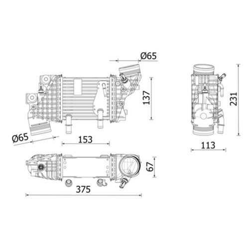 Ladeluftkühler mahle 663 - ci,