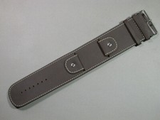 echt  Rindsleder Wickel-Uhrenarmband D-Braun 39mm / 25mm Edelstahlschließe 5507