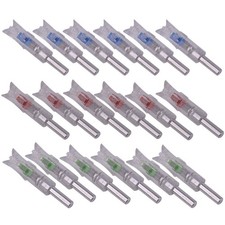 6stk LED Beleuchtete Arrow Nock Nocken Leuchtnocken Nock Pfeil Blau Rot Grün