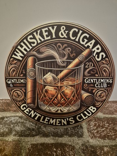 Whiskey and cigars blechschild - and,