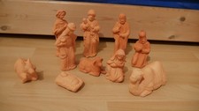 Weihnachtskrippe aus Ton,10 Teile