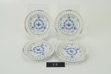 August Warnecke Friesisch Blau 4x Durchbruch Teller Unterteller Zwiebelmuster